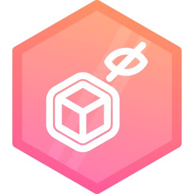 Küp modern simgesinin vektör illüstrasyonu