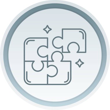 Bulmaca simgesi, vektör illüstrasyonu