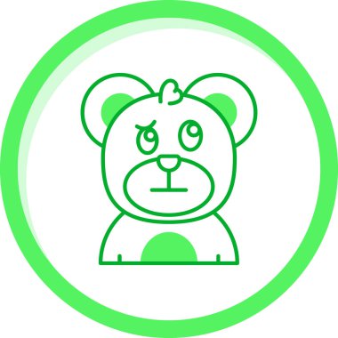 Eşsiz ayıcık çizgisi vektör simgesi