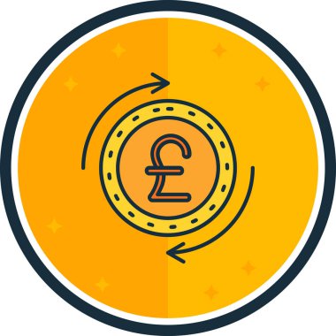 Tek bir madeni paranın vektör çizimi