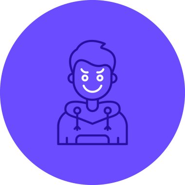 Sakallı ve bıyıklı bir adamın vektör çizimi