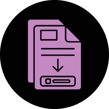 Dosya. Web simgesi basit illüstrasyon