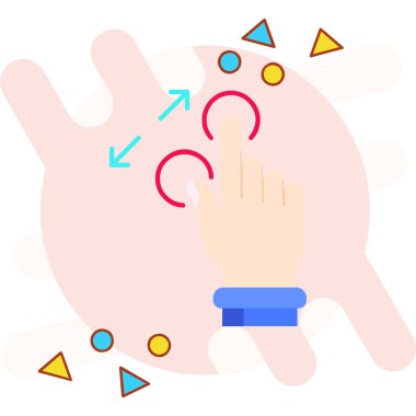 Sağ parmağı işaret eden bir elle..