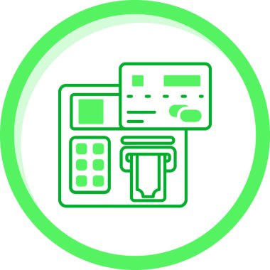 ATM kutsal kişilerin resmi, vektör çizim