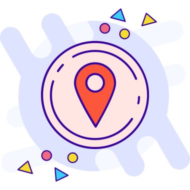 konum simgesi simgesi. doldurulmuş tasarım biçimi