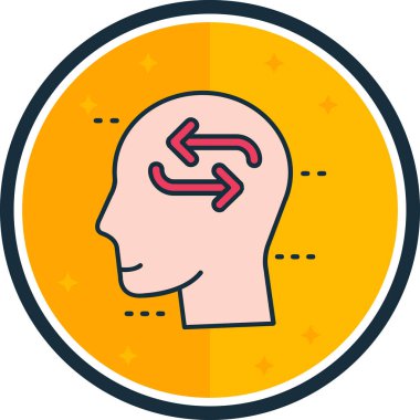 beyin ikonu vektör illüstrasyonu