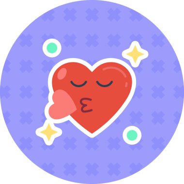 kalp aşk simgesi düz stil