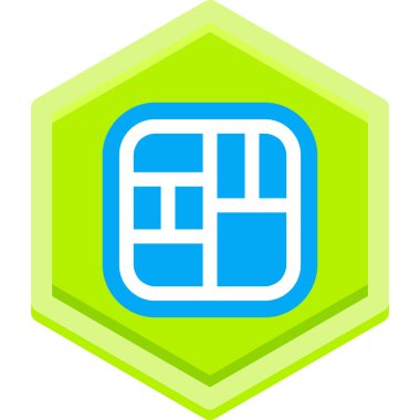 Yeşil altıgen simgenin gösterimi