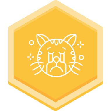 kedi simgesi modada izole edilmiş arkaplan