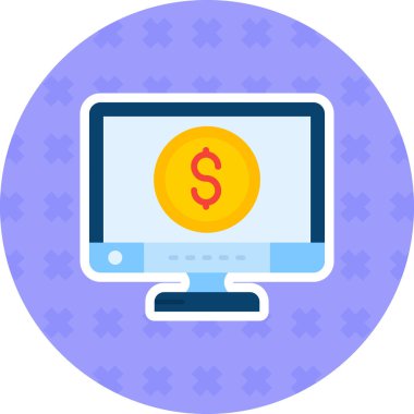 bilgisayar internet simgesi vektör illüstrasyonu