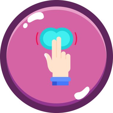 Parmak hareketi ikonu. ağ için parmak hareketi vektör simgesinin karikatür çizimi