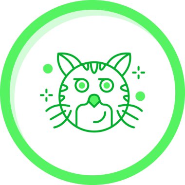 kedi yüz simgesi modaya uygun basit bir şekilde arkaplanda izole edildi.