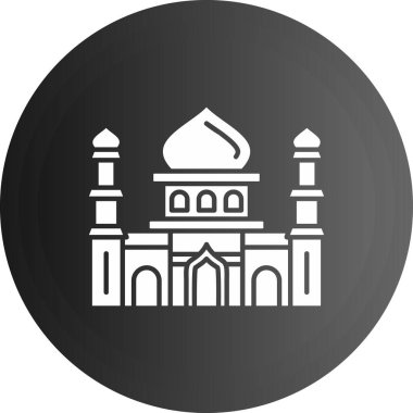 Moda tarzında izole edilmiş cami simgesi