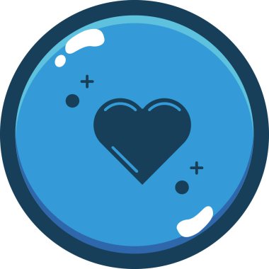 Kalp. Web simgesi basit illüstrasyon