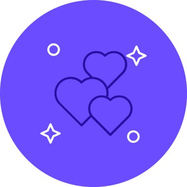 Kalp ikonu vektör illüstrasyonu