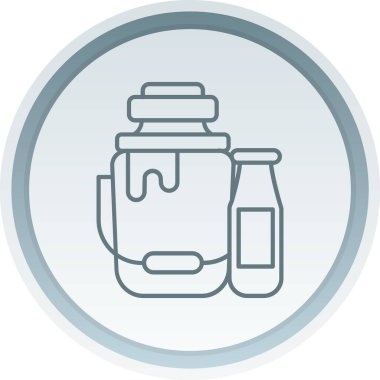 süt simgesi, vektör illüstrasyonu