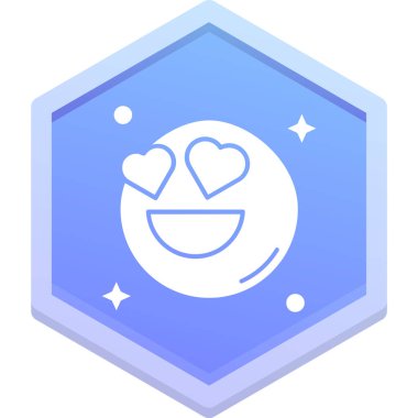 Mutlu bir gülümsemeyle mavi bir kalbin vektör çizimi