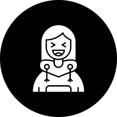 Beyaz arkaplanda vektör avatar düz simgesi