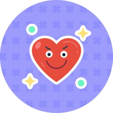 Aşk ikonu vektör çizimi olan kalp