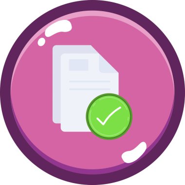 belge simgesi, modern düz tasarım biçimi