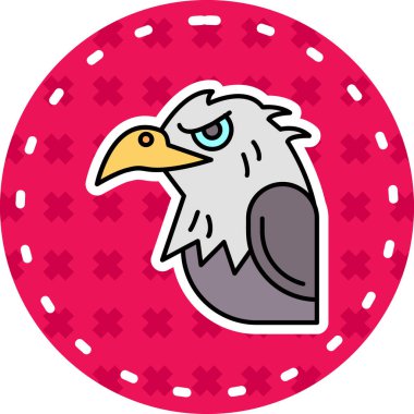 Tüylü kuş ikonu. Basit tasarım