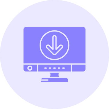 Dizüstü bilgisayar simgesi vektör çizimi