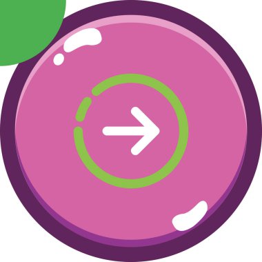 Tek bir yuvarlak simgenin vektör illüstrasyonu