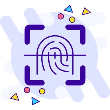 modada izole edilmiş arka planda parmak izi simgesi