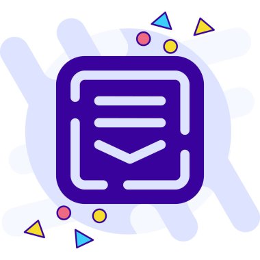 E-posta. Web simgesi basit illüstrasyon