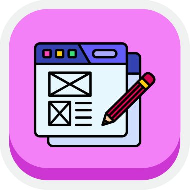 Web renk simgesi. Vektör çizim