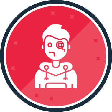 Robot simgesinin vektör illüstrasyonu