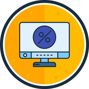 Dizüstü bilgisayar simgesi vektör çizimi