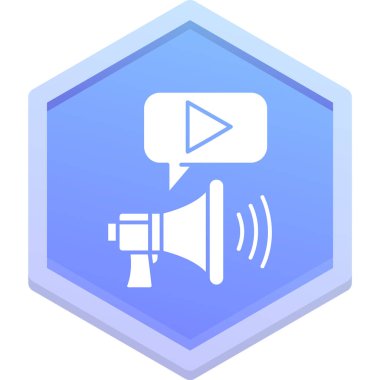 Megafon ikonu vektör illüstrasyonu