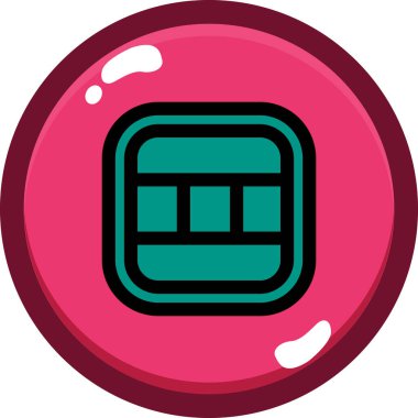 Tek bir düğmenin vektör illüstrasyonu