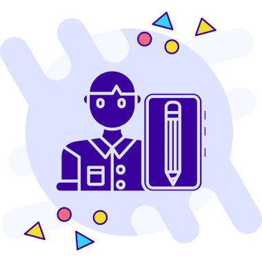 Bir robot simgesinin vektör illüstrasyonu