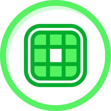 Tek bir düğmenin izole edilmiş tek bir simgesinin vektör illüstrasyonu