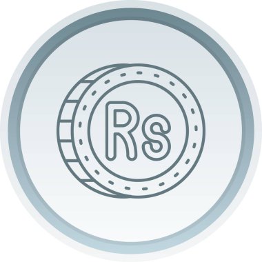 madeni para simgesi ile doldurulmuş dış hat biçimi