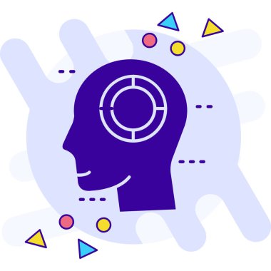 beyin ikonu vektör illüstrasyonu