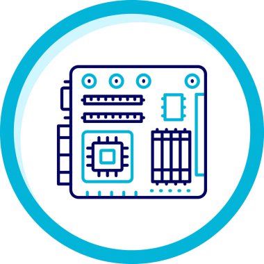 İşlemci. Web simgesi basit illüstrasyon