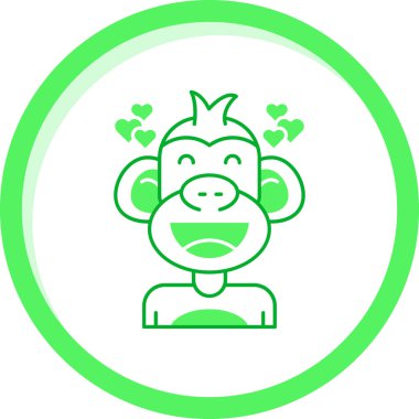 Hayvan yüzü simgesi, basit illüstrasyon