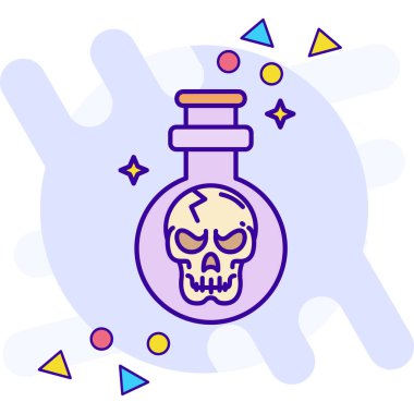 kafatası ikon vektör çizimi ile kafatası