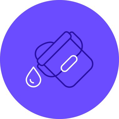 Mavi bir sabun ikonunun tüp ile vektör illüstrasyonu