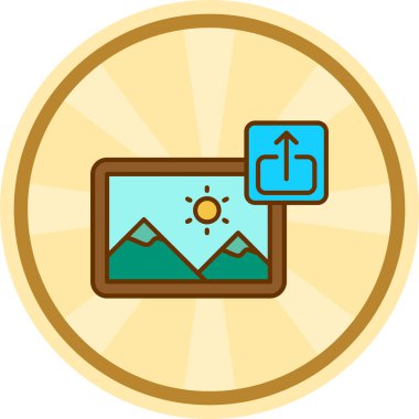 Bir harita simgesinin vektör illüstrasyonu