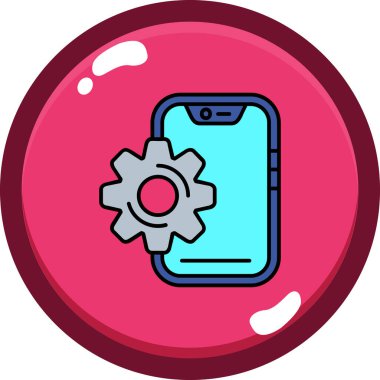 Akıllı telefon. Web simgesi basit illüstrasyon