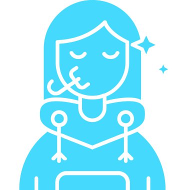 avatar kadın simgesi düz stil