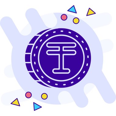 Renkli gezegen ve güneş ikonu beyaz arkaplanda izole edilmiş. Soyut çember şekilleri. vektör illüstrasyonu