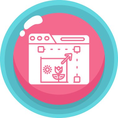 Modern bir simgenin vektör illüstrasyonu