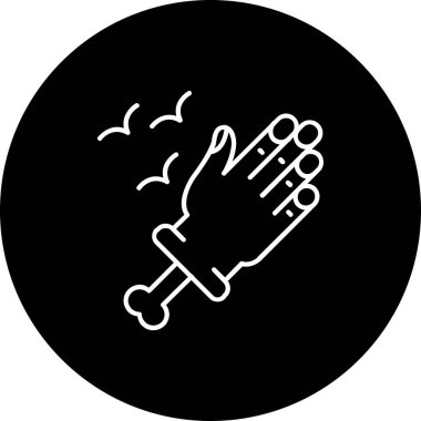 Siyah ve beyaz simgesinin vektör illüstrasyonu