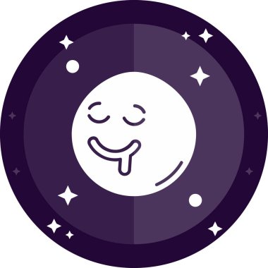 Ay. Web simgesi basit illüstrasyon