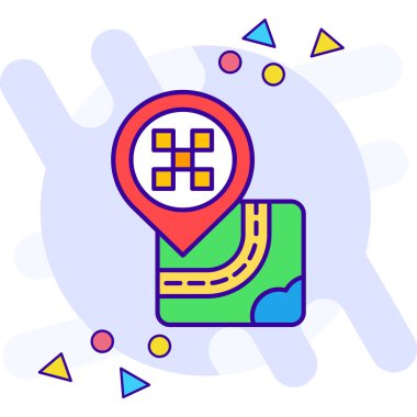 konum haritası gps simgesi - taslak biçimi